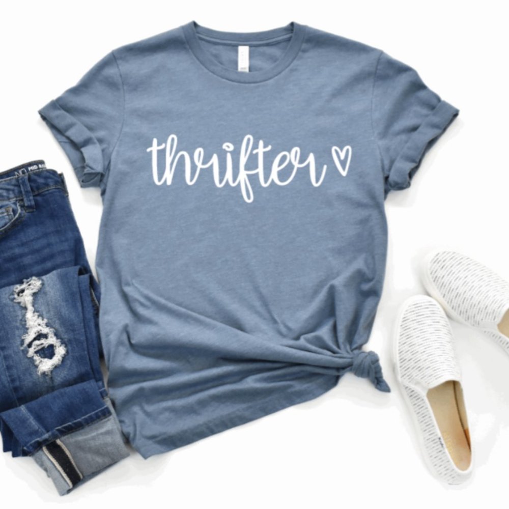 Blue Thrifter Women's T-Shirt. Bella Canvas Shirt